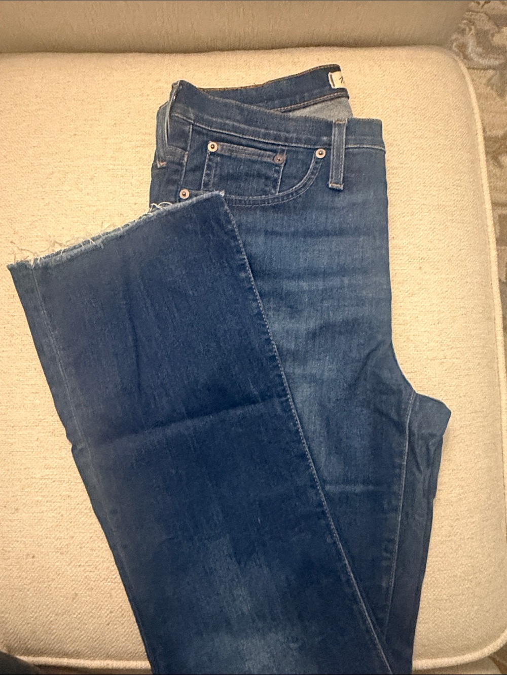Madewell Cali Demi Boot Jean with Raw Hem